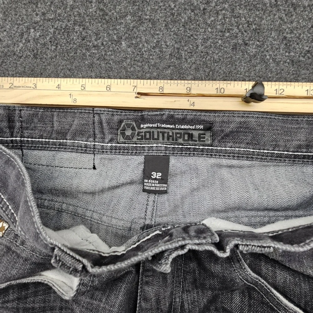 Vintage South Pole Pants Mens 32 Dark Wash Black Grunge Emo Skate Jeans